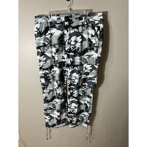 Red Ape Cargo Pants Mens 40 Utility Pockets Straight Leg Drawstring Camo